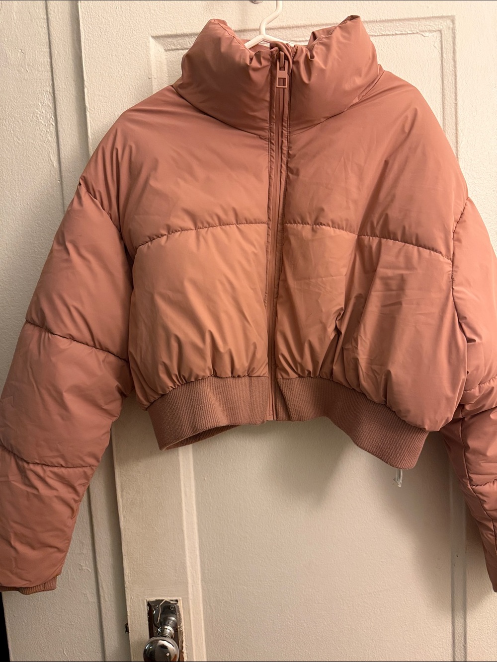 Zara Dusty Rose Puffer Jacket